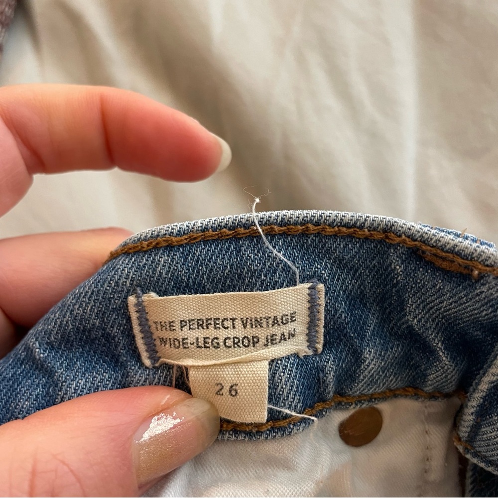 Madewell The Perfect Vintage Wide-Leg Crop Jean Knoxville Wash Size 26 - Picture 12 of 12